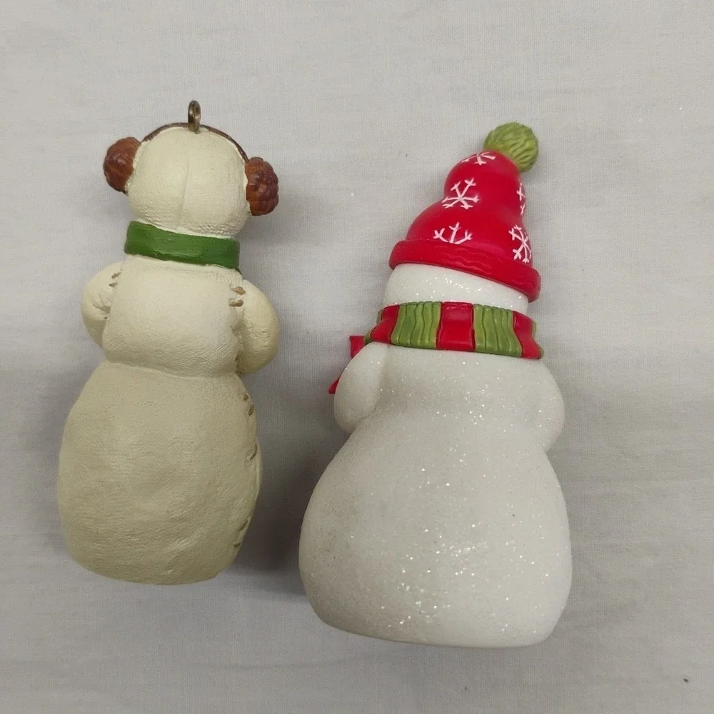 Hallmark Snowman Ornament 8pc Lot 2003-2005 Ornaments Christmas Tree Snowmen VTG